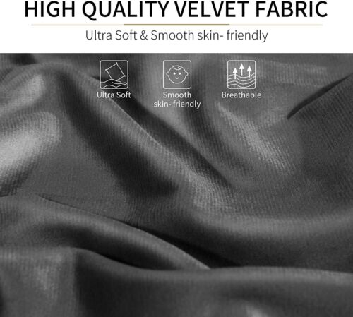 2Pk Velvet Pillowcases King Size, Ultra Soft Breathable Luxury Pillowcase 20×36 - Picture 2 of 7