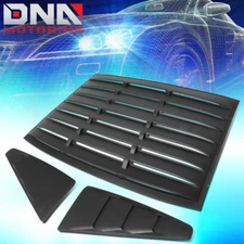 FOR 2005-2014 FORD MUSTANG COUPE VINTAGE STYLE REAR+QUARTER SIDE WINDOW LOUVERS
