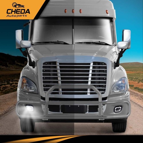 LED Fog Lamp Lights White Color Pair Fit For 08-17 Freightliner Cascadia LH+RH - Picture 5 of 9