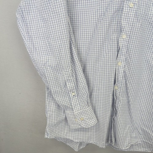 Tony Hilfiger Long Sleeve Button-up Shirt Blue Gingham Check Designer 16 Mens - Picture 4 of 15