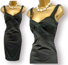Karen Millen Little Black Dress Wiggle Pencil Occasion Dress UK 8