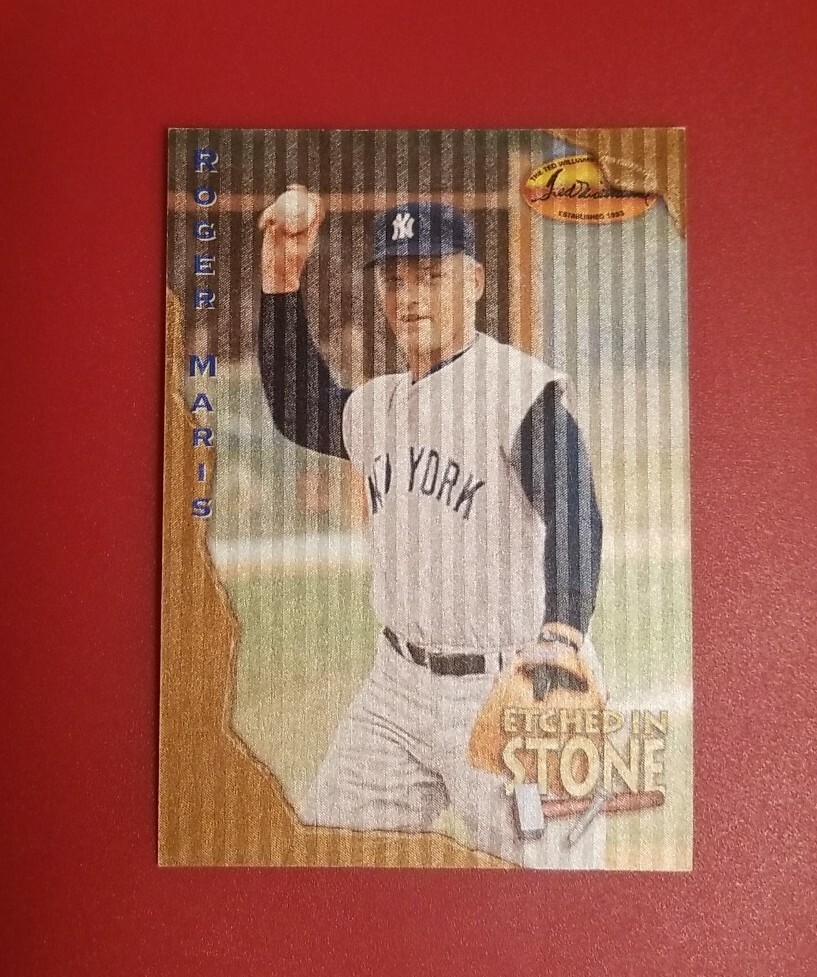 1994 Ted Williams Etched In Stone Roger Maris #ES7 New York Yankees  FREE SHIP