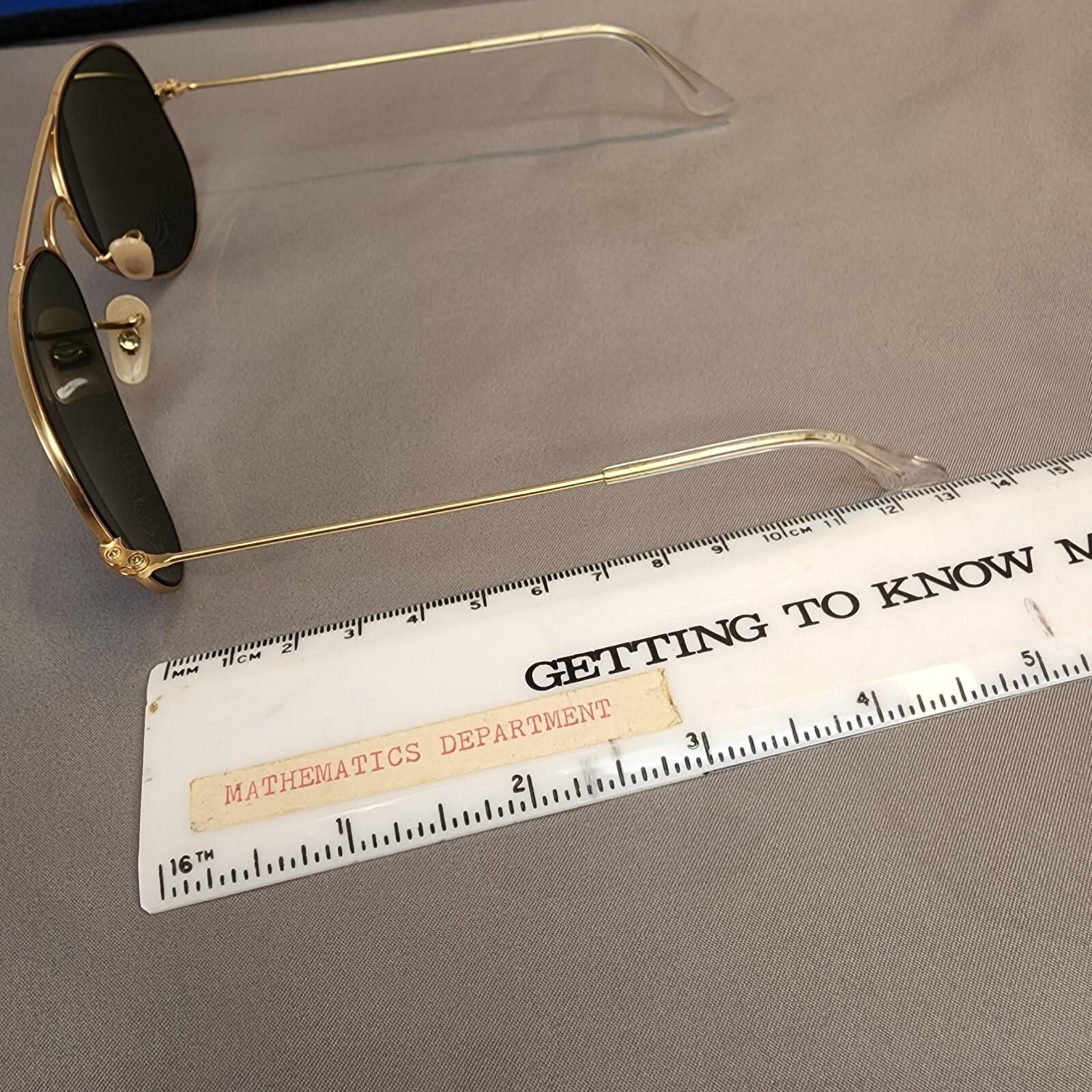 RayBan Gold Frame Aviator Sunglasses Women's Blue Gr… Gem