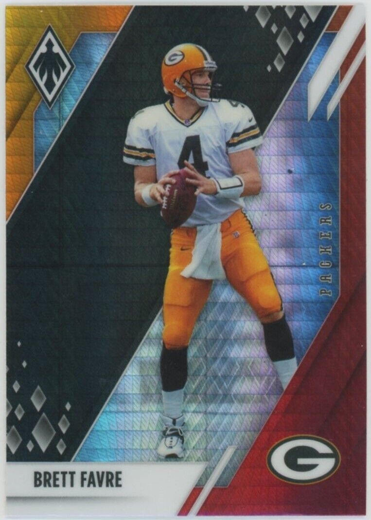 2021 Panini Phoenix Brett Favre Fire Burst Parallel Green Bay Packers #43