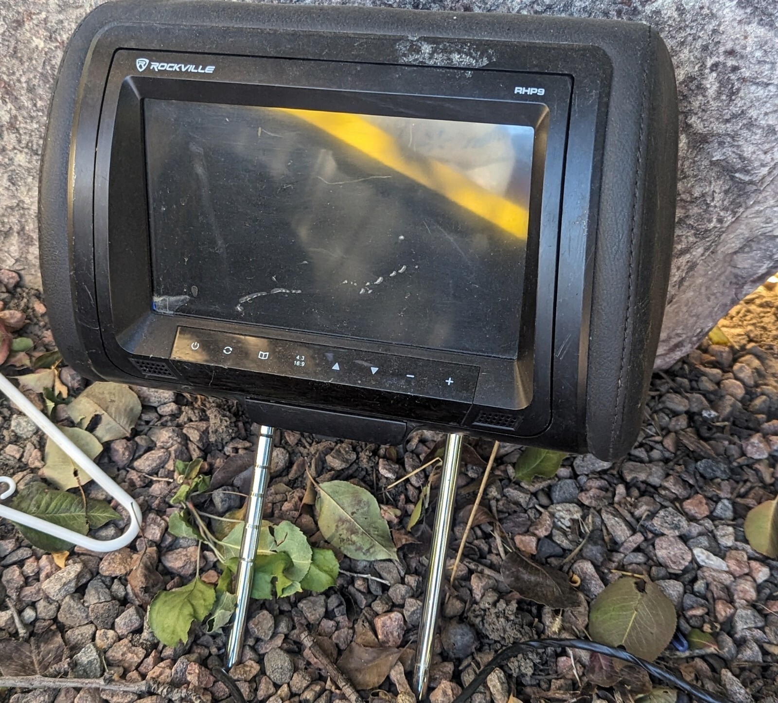 (2) Rockville RH P9 Headrest DVD Players /Monitors Gray. eBay