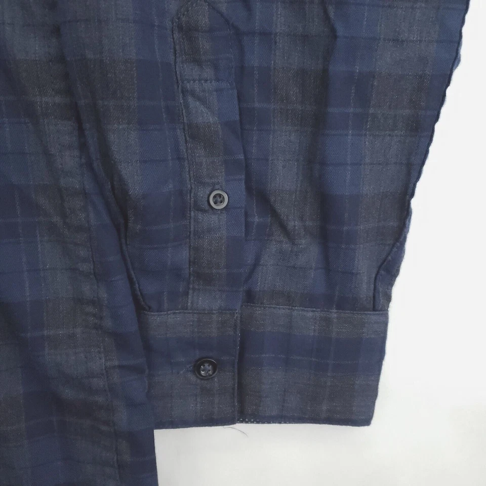 Method Shirt Mens XX-Large Blue Gray Plaid Cotton Long Sleeve Classic Button-Up - Image 4 of 4