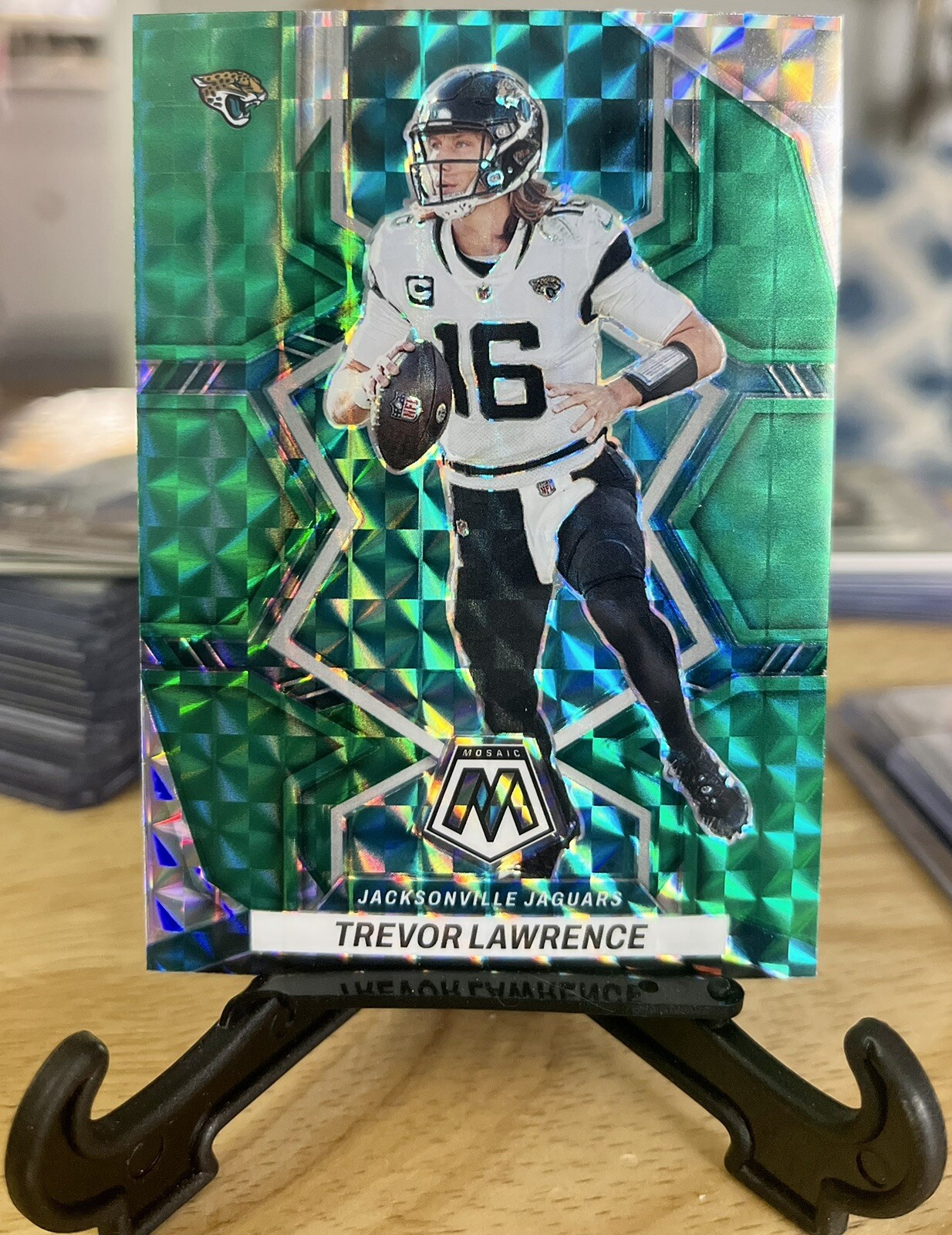 2022 Panini Mosaic Trevor Lawrence Green Mosaic #88 Jacksonville Jaguars