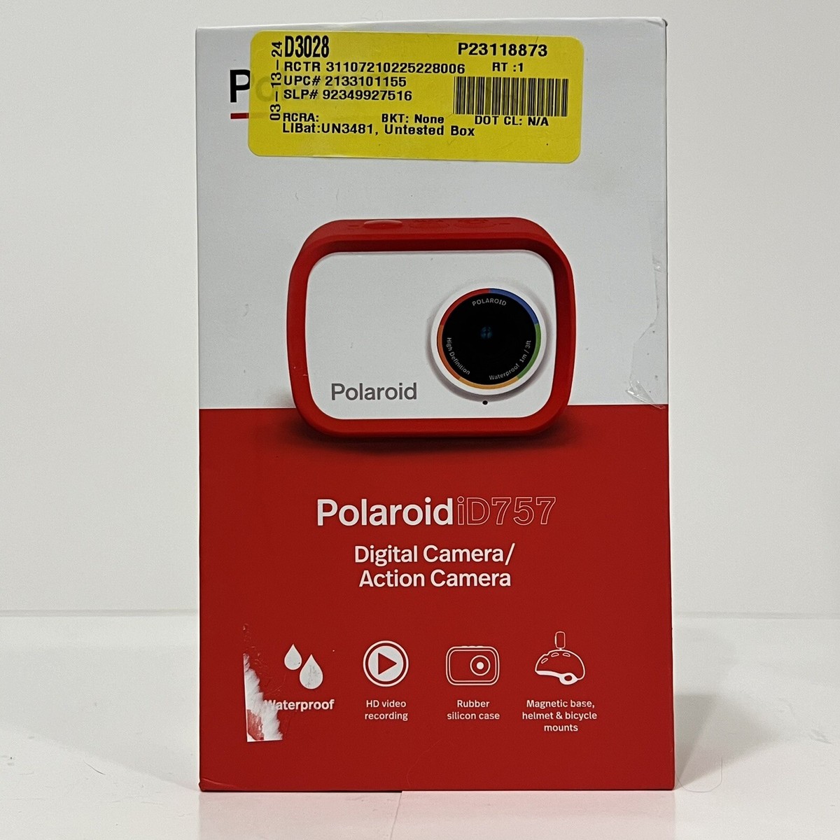 Polaroid iD757 Lifestyle Sport Action HD Recording Waterproof Camera RED