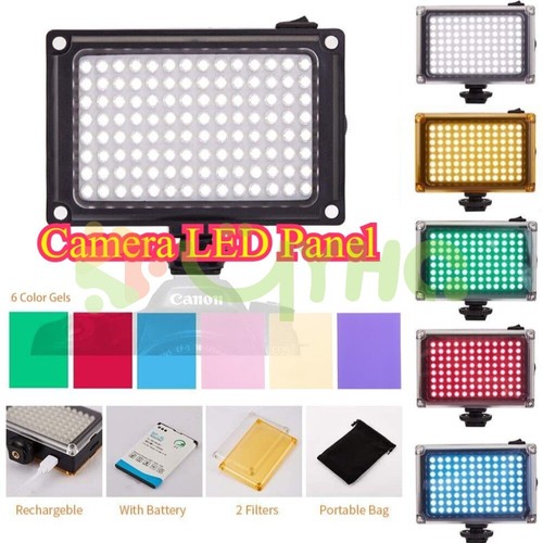 2500mAh Rechargeable Battery Dimmable 112 LED Video Light On Camera LED Panel W
