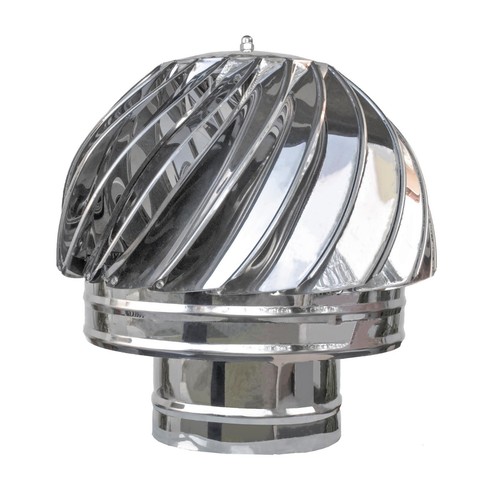 Schornsteinaufsatz Inox mit Rauchsauger Ventilation Haube Kaminaufsatz Asporator