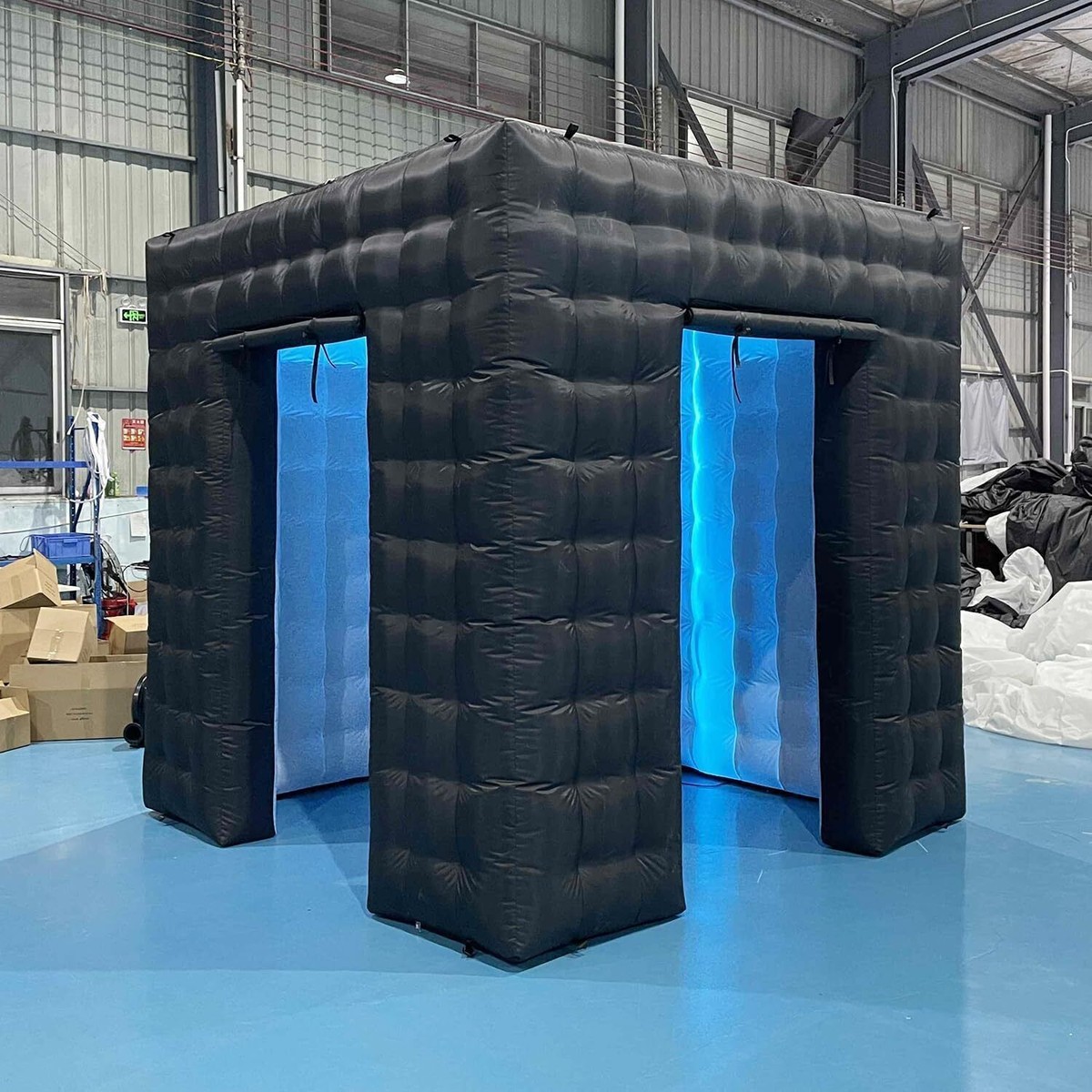 2.5m LED 2 Doors Photo Booth Enclosure Inflatable Backdrop