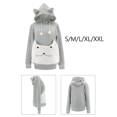 Haustier Hoodies Sweatshirt Kleidung große Tasche Katze Halter Träger für Welpen