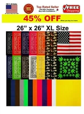 XL 26"X26" COTTON PAISLEY DESIGNS SCARF BANDANA HANDKERCHIEF HEAD WRAP WRISTBAND