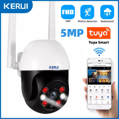 KERUI 5MP 8MP 4K PTZ WiFi IP Wireless Camera Tuya Smart Outdoor Home Security US