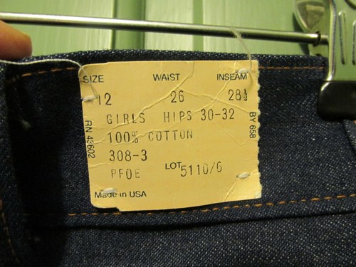 Vintage 1980's Tour De France Girls Youth Cotton Blue Jeans Size 12 Made in USA - Picture 7 of 11