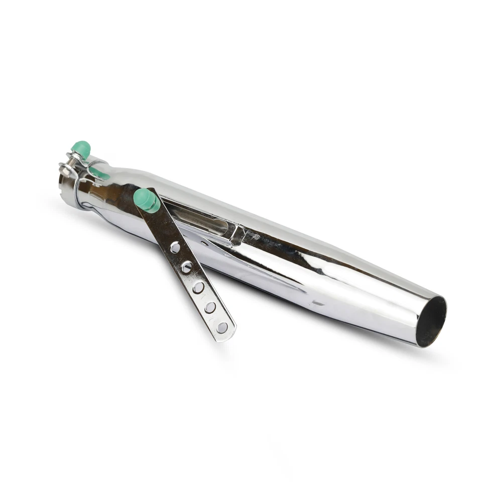2Pcs Universal Motorcycle Exhaust Pipe Muffler For Cafe Racer Bobber Chopper - Image 4 of 4