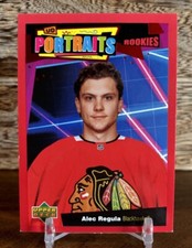 2020-21 Alec Regula Upper Deck UD Portraits Rookie Red Foil Parallel