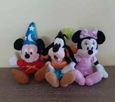 Mickey Mouse, Minnie Mouse, Goofy Plush Set Of 3