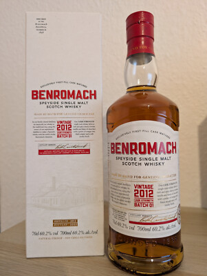 Benromach Vintage 2012 Cask Strength Batch 1 Single Malt Scotch Whisky