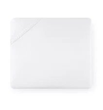 Italian Sferra Grande Hotel cotton percale Fitted sheet in White OR Ivory color