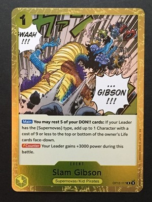 One Piece Slam Gibson OP12-117 Legacy of the Master English Rare