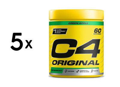 5 x Cellucor C4 Original (60 serv) Green Apple (102,56 EUR/kg)