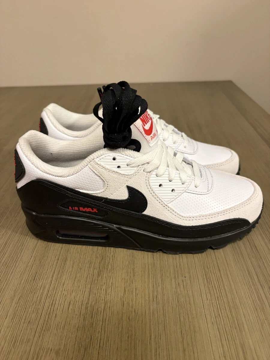Preços baixos em Nike Air Max 90 White Black University Red | eBay