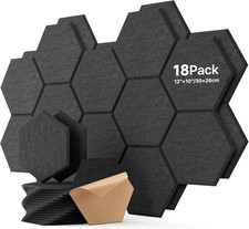 Sound Proofing Panels 18 Pack Hexagon Self-Adhesive Soundproofing Panels Acousti