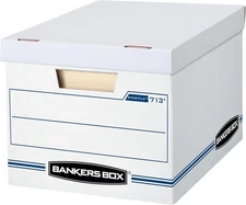Bankers Box 12 Pack Standard Duty File Storage Boxes, Standard Assembly, Removab