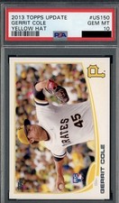 2013 TOPPS UPDATE #US150 GERRIT COLE ROOKIE CARD YELLOW HAT - PSA 10. rookie card picture