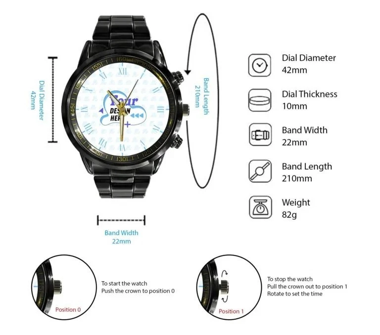 Resident Evil Requiem x Scott Kennedy Black Stainless Steel Watch