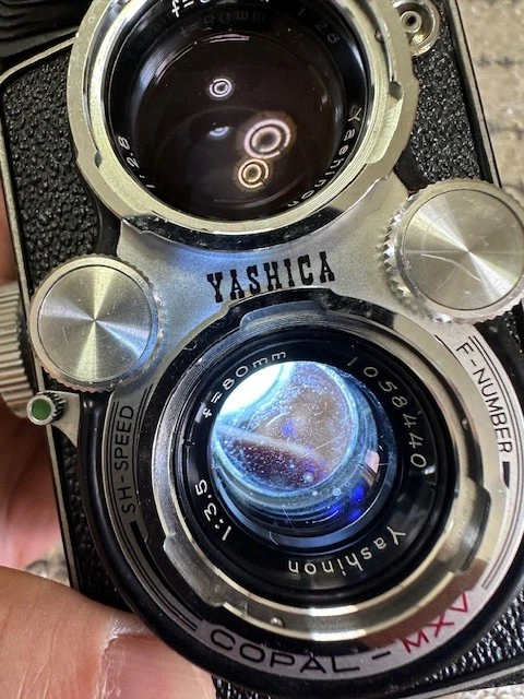 Late Model [Near MINT- w/Case] Yashica D TLR 6x6 Black Yashinon 80mm f3.5 JAPAN - Image 4 of 4