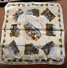 Vintage Sorrento Italy Souvenir SCARF 1970's