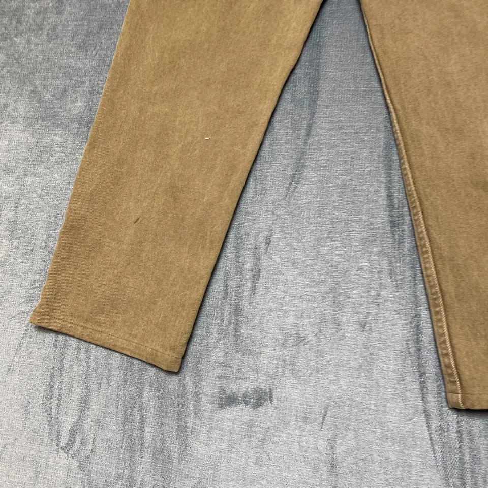 Vintage Lee Pants Mens 32x30 Brown Canvas Cotton Medium Wash Straight Leg - Image 3 of 4