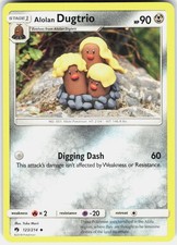 Alolan Dugtrio 123/214 Uncommon Lost Thunder Pokemon Lightly Played on eBay