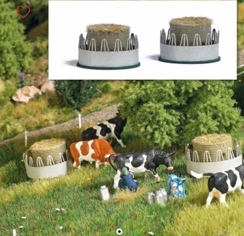 Estantes de heno para ganado escala Ho con kit de pacas de heno 1388 nuevos | Condition: New