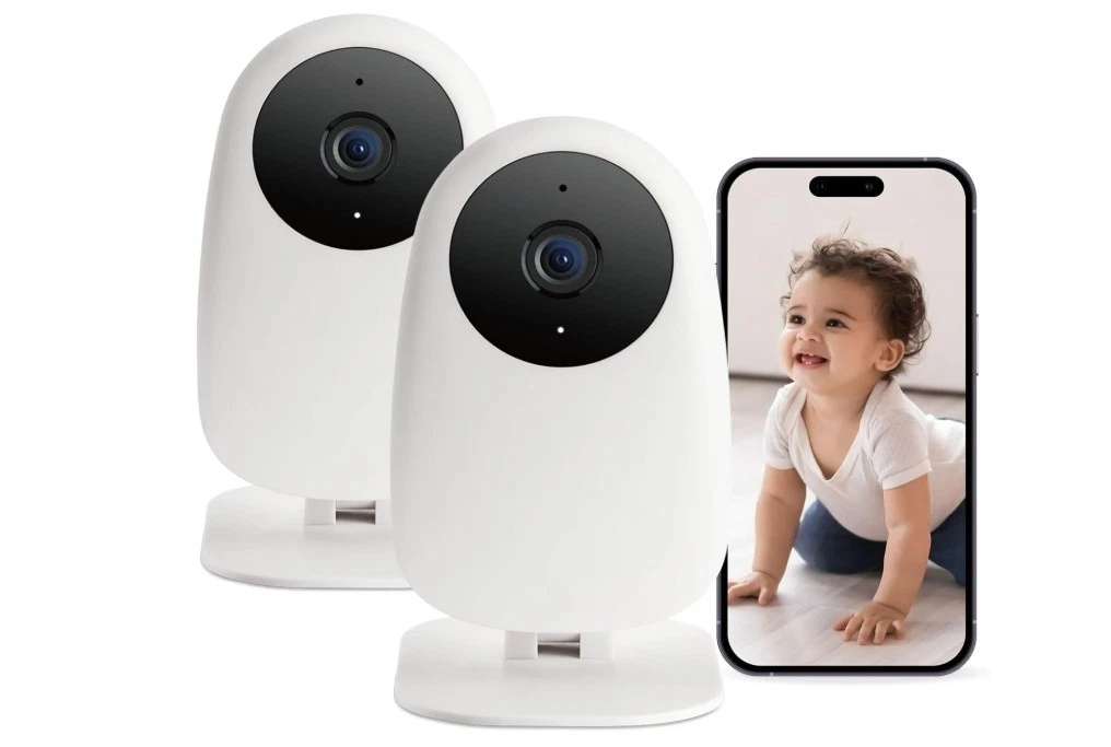 nooie Baby Monitor 2 Pack, Baby Camera Monitor with Phone Access, Video Baby Mon