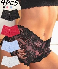 1 Lot de 4 Sous-vêtements Femme en Dentelle Sexy. Neuf. T. XL