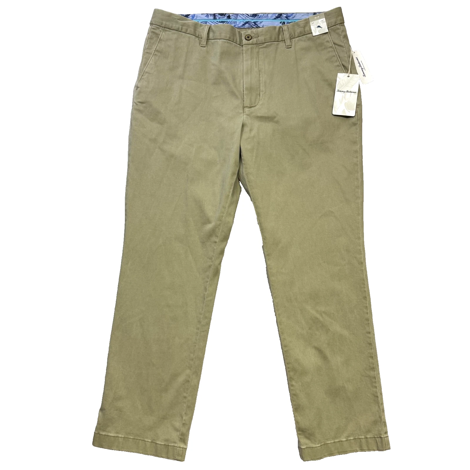 Tommy Bahama Mens Boracay Flat Front Pants Khaki 38x30 Stretch Chino NWT $138