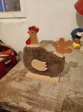 décoration de pâques/ferme-poule en bois