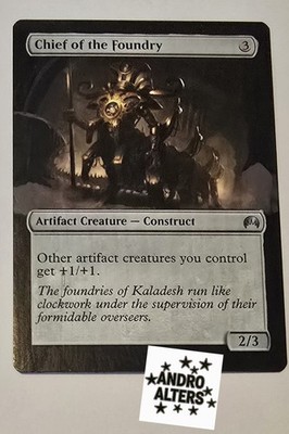 Chief Of The Foundry Altered Art Hand Paint MTG Magic the Gathering Colorless 