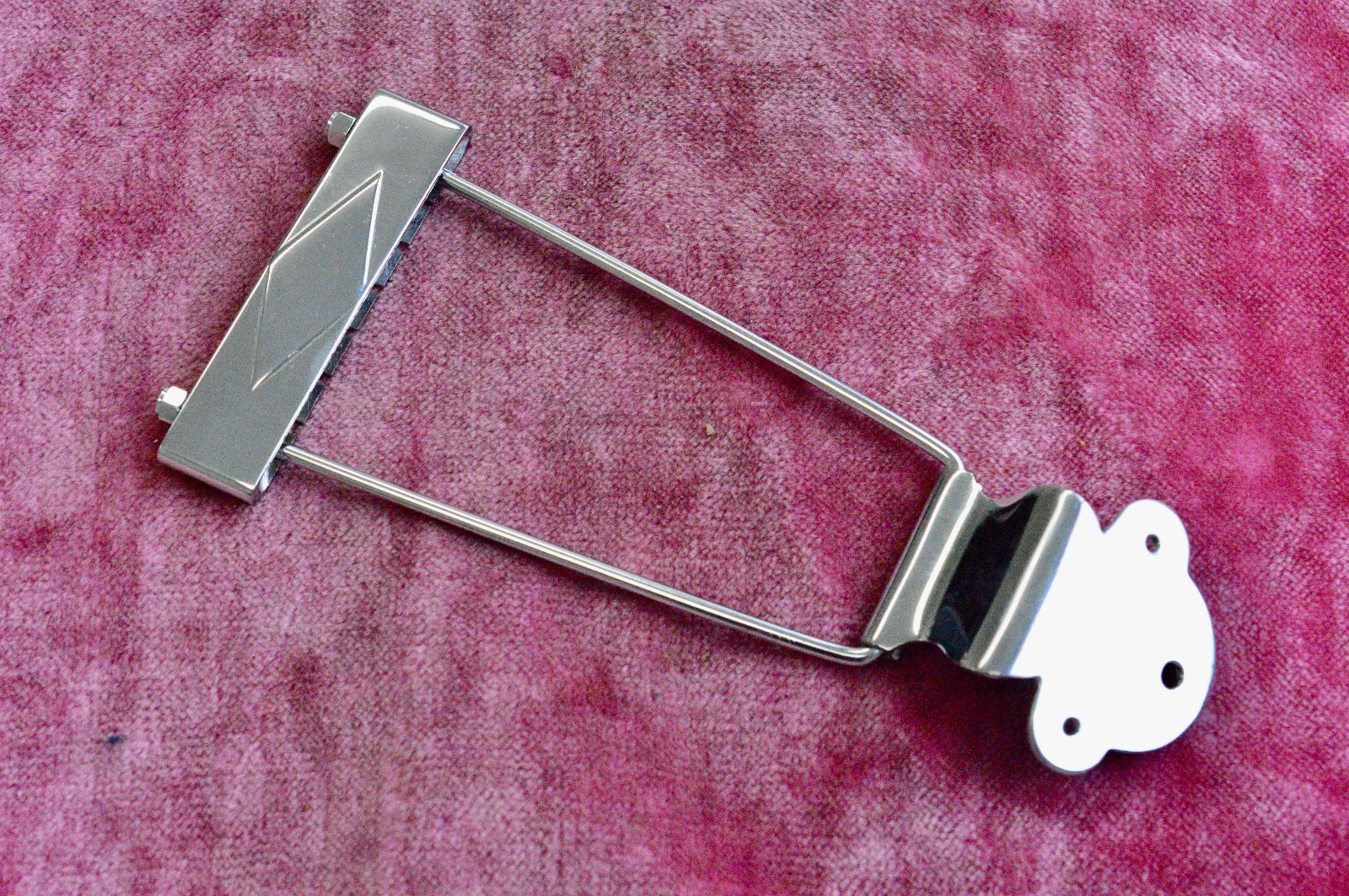 Vintage 1965 Gibson Chrome Trapeze Tailpiece Complete ES-125 ES-225 ES330