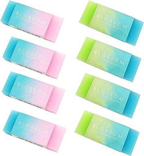 8 Pcs Pencil Erasers Set, Colored Cube Erasers Cute Gradient Erasers Standard Pe