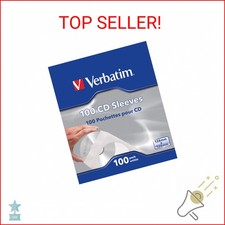 Verbatim CD/DVD Paper Sleeves-with Clear Window 100pk