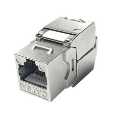 Professional Grade Zincs Metal RJ45 Plugs Cat6A Authentication 180 Degree