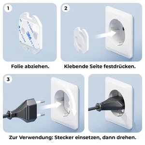 deleyCON MK4311 Child Safety Socket Covers, 10 Pack