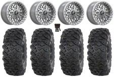 MSA Bolo Bdlk 15" Wheels Si +38mm 32" Roctane T4 Tires Yamaha Wolverine RMAX