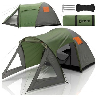 Epifit Familienzelt 4 Personen Campingzelt Wasserdicht 3000mm Vorraum