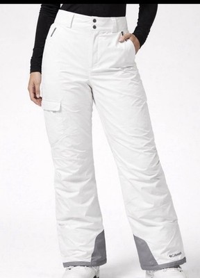 Columbia Bugaboo Omni-Tech Ski Snow Pants Youth XL/18 White Insulated(C38)  !