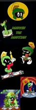 MARVIN THE MARTIAN/CARTOON FLOWERS/BIRDS,DOG,CAT-BOOKMARK-comes with tassel